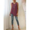 imageLYANER Womens Summer Loose Crewneck Asymmetrical Hem Sleeveless Tank Top ShirtPink