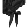 imageLYANER Womens V Neck Polka Dots Ruffle Cap Sleeve Shirred Hem Blouse Crop Tank Top02 Black