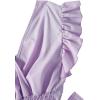 imageLYANER Womens V Neck Polka Dots Ruffle Cap Sleeve Shirred Hem Blouse Crop Tank Top02 Lilac