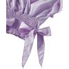 imageLYANER Womens V Neck Polka Dots Ruffle Cap Sleeve Shirred Hem Blouse Crop Tank Top02 Lilac