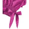 imageLYANER Womens V Neck Polka Dots Ruffle Cap Sleeve Shirred Hem Blouse Crop Tank Top02 Rose Pink