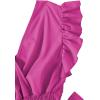 imageLYANER Womens V Neck Polka Dots Ruffle Cap Sleeve Shirred Hem Blouse Crop Tank Top02 Rose Pink