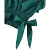 imageLYANER Womens V Neck Polka Dots Ruffle Cap Sleeve Shirred Hem Blouse Crop Tank Top02 Teal