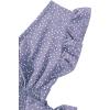 imageLYANER Womens V Neck Polka Dots Ruffle Cap Sleeve Shirred Hem Blouse Crop Tank TopPurple
