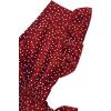 imageLYANER Womens V Neck Polka Dots Ruffle Cap Sleeve Shirred Hem Blouse Crop Tank TopRed