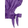 imageLYANER Womens V Neck Polka Dots Ruffle Cap Sleeve Shirred Hem Blouse Crop Tank TopViolet