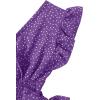 imageLYANER Womens V Neck Polka Dots Ruffle Cap Sleeve Shirred Hem Blouse Crop Tank TopViolet