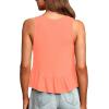 imageLYANER Womens Casual V Neck Peplum Ruffle Hem Sleeveless Babydoll Tank TopCoral Pink
