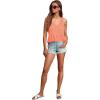 imageLYANER Womens Casual V Neck Peplum Ruffle Hem Sleeveless Babydoll Tank TopCoral Pink