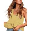 imageLYANER Womens Casual V Neck Peplum Ruffle Hem Sleeveless Babydoll Tank TopGinger