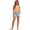 imageLYANER Womens Casual V Neck Peplum Ruffle Hem Sleeveless Babydoll Tank TopLight Khaki