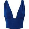 imageLYANER Womens Sexy Deep V Neck Slim Fitted Strap Crop Cami Tank Sleeveless TopRoyal Blue
