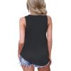 imageLYANER Womens Sexy Scoop Neck Cross Criss Sleeveless Bodycon Basic Tank Tee Shirts TopsBlack