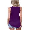 imageLYANER Womens Sexy Scoop Neck Cross Criss Sleeveless Bodycon Basic Tank Tee Shirts TopsPurple
