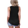 imageLYANER Womens Sexy Scoop Neck Cross Criss Sleeveless Bodycon Basic Tank Tee Shirts TopsSolid Black