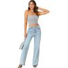 imageLYANER Womens Strapless Rib Knit Sleeveless Bandeau Corset Clue Crop Tube TopLight Grey