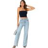 imageLYANER Womens Strapless Rib Knit Sleeveless Bandeau Corset Clue Crop Tube TopNavy