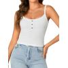 imageLYANER Womens Summer Tank Top Scoop Neck Sleeveless Ribbed Knit Sexy Cami ShirtWhite