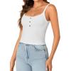 imageLYANER Womens Summer Tank Top Scoop Neck Sleeveless Ribbed Knit Sexy Cami ShirtWhite