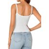 imageLYANER Womens Summer Tank Top Scoop Neck Sleeveless Ribbed Knit Sexy Cami ShirtWhite