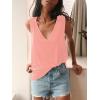 imageLYANER Womens Summer V Neck Basic Sleeveless Racerback Tank Top Casual Loose ShirtsDusty Pink