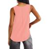 imageLYANER Womens Summer V Neck Basic Sleeveless Racerback Tank Top Casual Loose ShirtsDusty Pink