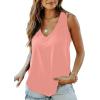 imageLYANER Womens Summer V Neck Basic Sleeveless Racerback Tank Top Casual Loose ShirtsDusty Pink
