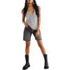 imageLYANER Womens Summer V Neck Basic Sleeveless Racerback Tank Top Casual Loose ShirtsGray