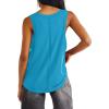 imageLYANER Womens Summer V Neck Basic Sleeveless Racerback Tank Top Casual Loose ShirtsLight Blue