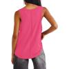 imageLYANER Womens Summer V Neck Basic Sleeveless Racerback Tank Top Casual Loose ShirtsRose