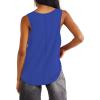 imageLYANER Womens Summer V Neck Basic Sleeveless Racerback Tank Top Casual Loose ShirtsRoyal Blue