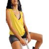 imageLYANER Womens Summer V Neck Basic Sleeveless Racerback Tank Top Casual Loose ShirtsYellow