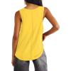 imageLYANER Womens Summer V Neck Basic Sleeveless Racerback Tank Top Casual Loose ShirtsYellow