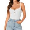imageLYANER Womens Summer Tank Top Scoop Neck Sleeveless Ribbed Knit Sexy Cami ShirtWhite