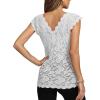 imageLYANER Womens Floral Lace Scallop V Neck Sleeveless Sheer Sexy Tank Top BlouseWhite