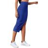 imageLYANER Womens High Waist Stretchy Rib Knit Split Slit Hem Midi Pencil SkirtRoyal Blue2