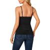 imageLYANER Womens Lace V Neck Camisole Adjustable Strap Cami Sleeveless Tank Undershirt TopBlack