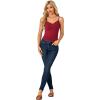 imageLYANER Womens Lace V Neck Camisole Adjustable Strap Cami Sleeveless Tank Undershirt TopBurgundy