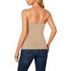 imageLYANER Womens Lace V Neck Camisole Adjustable Strap Cami Sleeveless Tank Undershirt TopKhaki