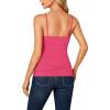 imageLYANER Womens Lace V Neck Camisole Adjustable Strap Cami Sleeveless Tank Undershirt TopRose