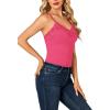 imageLYANER Womens Lace V Neck Camisole Adjustable Strap Cami Sleeveless Tank Undershirt TopRose