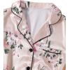 imageLYANER Womens Pajamas Set 4 pcs Satin Silk Cami Top Button Down Loungewear Pjs SetBeige