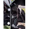 imageLYANER Womens Pajamas Set 4 pcs Satin Silk Cami Top Button Down Loungewear Pjs SetBlack