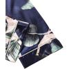 imageLYANER Womens Pajamas Set 4 pcs Satin Silk Cami Top Button Down Loungewear Pjs SetNavy