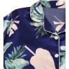 imageLYANER Womens Pajamas Set 4 pcs Satin Silk Cami Top Button Down Loungewear Pjs SetNavy