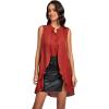imageLYANER Womens Round Neck Button Up Sleeveless Work Cape Blouse Shirt Tank TopBurnt Orange
