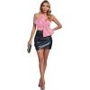 imageLYANER Womens Sexy Sweetheart Neck Bow Sleeveless Crop Tube Tops Strapless Bustier Cami Corset TopDusty Pink