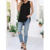 imageLYANER Womens Basic Sleeveless V Neck High Low Hem Loose Tunic Cami Tank TopsBlack