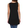 imageLYANER Womens Basic Sleeveless V Neck High Low Hem Loose Tunic Cami Tank TopsBlack