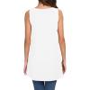 imageLYANER Womens Basic Sleeveless V Neck High Low Hem Loose Tunic Cami Tank TopsWhite
